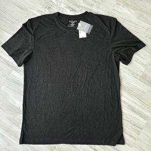 Van Heusen Sleep Tshirt, Crewneck, Short Sleeves, Black, Size Medium